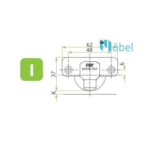 FGV MS Slide-On 110° kivetőpánt talp nélkül- közézáródó