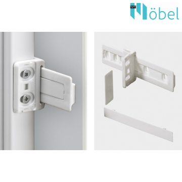 HETTICH 9079390 Refrigerator Cab.Door Fixing Mech.White