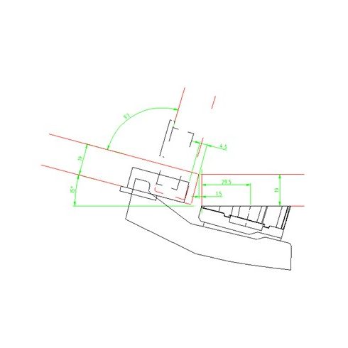 HETTICH SENSYS 8639 pillérpánt fék nélküli kivetőpánt, talp nélkül
