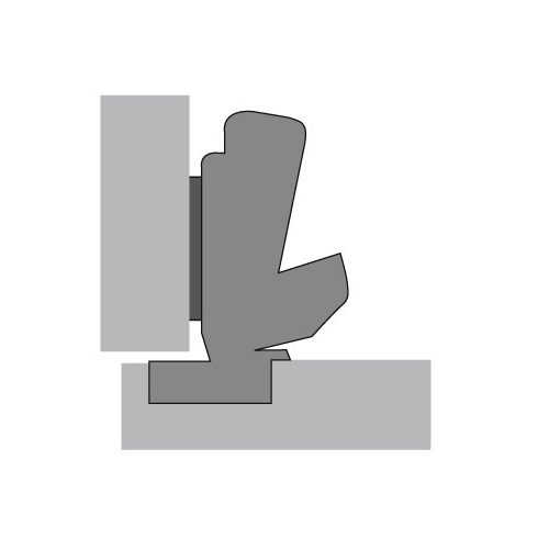 HETTICH SENSYS 8657 165 fokos fék nélküli kivetőpánt, talp nélkül