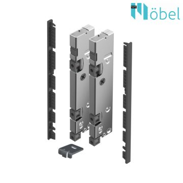   HETTICH 9257627 AVANTECH YOU Belső előlap rögzítő, Inlay oldalhoz H-187 antracit  