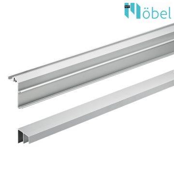   HETTICH 9277167 Tolóajtó Hettich TopLne L vasalat alsó+felső sín készlet 4000 mm alu