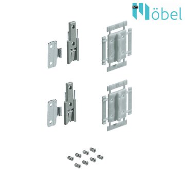 HETTICH 9277906 WLL Set MS, Schnellmontage, 2x, schwarz