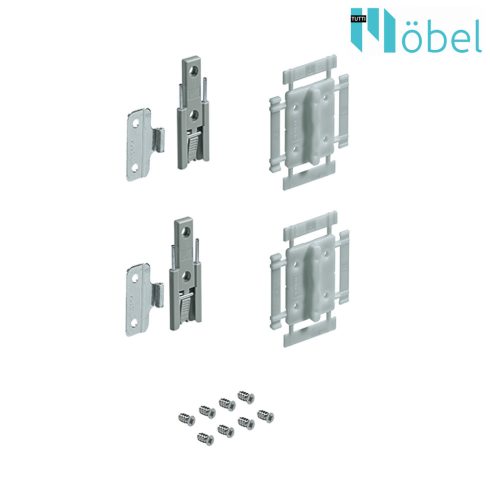 HETTICH 9277906 WLL Set MS, Schnellmontage, 2x, schwarz