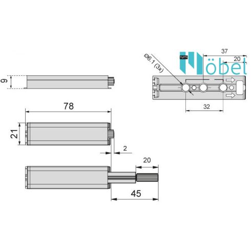 ATM Push-Open kilökő PG-062, mágneses