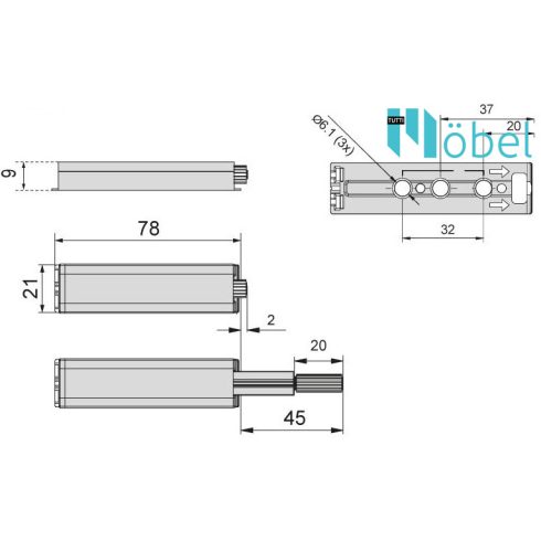 ATM Push-Open kilökő PG-063, szilikonos