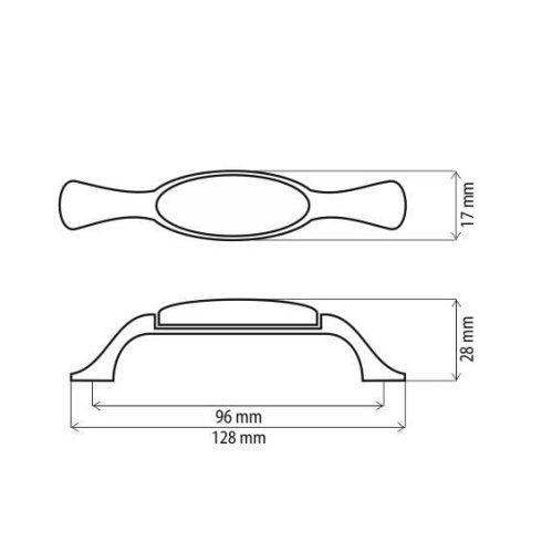DP19-A fogantyú - antik ezüst-MLK5 (96 mm)