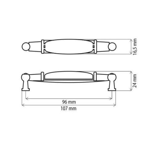 DP21-A fogantyú - óarany-MLK2 (96 mm)