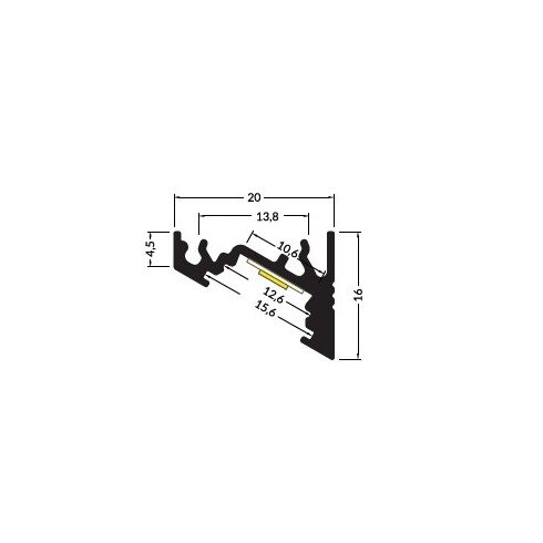 LED profil CORNER - alumínium