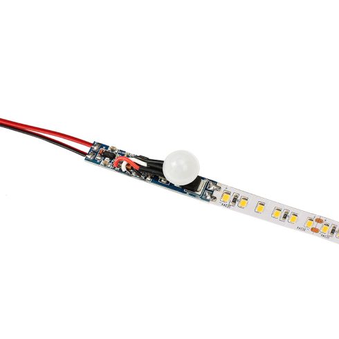 LED profilba építhető PIR mozgásérzékelős kapcsoló, állítható késleltetés 6-70 mp