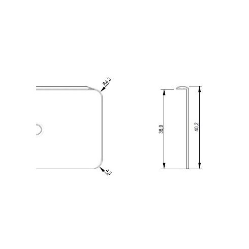 FD Aluprofil EGGER (38X920 mm) - VÉGZÁRÓ BAL FEKETE 920 mm