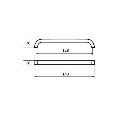 Fog. 6068/128 mm, matt króm