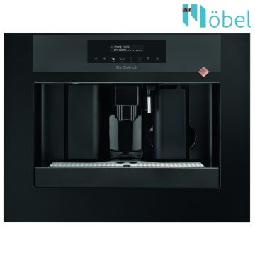   De Dietrich beépíthető automata kávéfőző, 5 kávéerősség, 3 kávéhosszúság, LCD kijelző, fekete