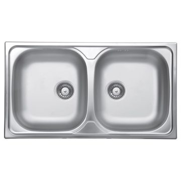   LIVINOX CLASSIC 113 rozsdamentes mosogató, kétmedence, 80x45 cm, 3 1/2", natúr