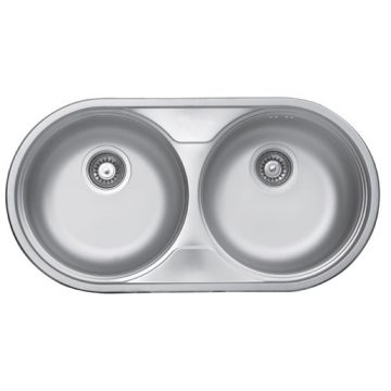   LIVINOX RONDO 139 rozsdamtes kör mosogató, kétmedence, 83x43,5 cm, 3 1/2", natúr