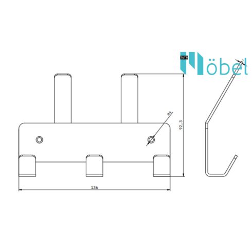 CUBE fogas - fekete - 3 ágú