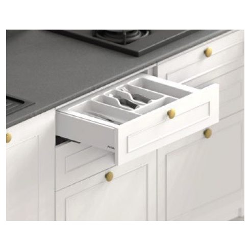 ATM FUTURA vékonyfalú, fékes, fiókvasalat, fehér H90x500