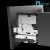 HETTICH AVANTECH YOU fiókkészlet QUADRO YOU fióksínnel, H-101, L-500 mm, fehér