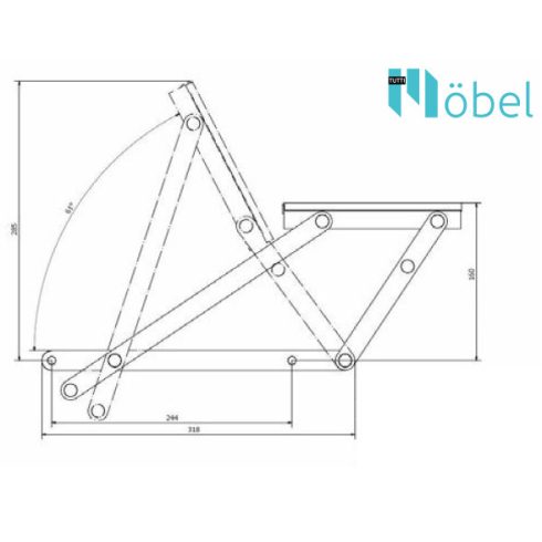 Kétszemélyes heverő vasalat - 2 darab rugóval