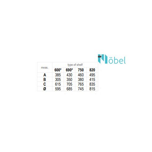 3/4 kiforgó kosár - porszórt (815 mm)