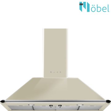   SMEG páraelszívó, fali, kürtős, 110 cm, Victoria design, fekete