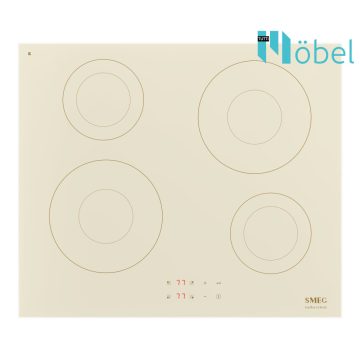   SMEG indukciós főzőlap, 60 cm, 4 zóna, 2 booster zóna, Colonial design, bézs