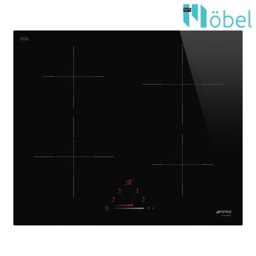   SMEG indukciós főzőlap, 60 cm, slider vezérlés, 4 zóna, Linea/Universal, fekete