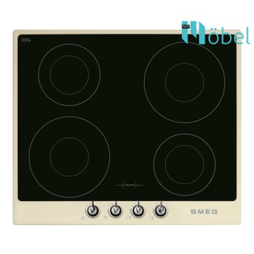   SMEG indukciós főzőlap, 60 cm, 4 booster főzőzóna, Victoria design, bézs