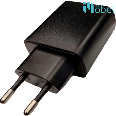 SM-715B ovális, bemarható USB csatlakozó, fekete, 1xUSB-A + 1xUSB-C
