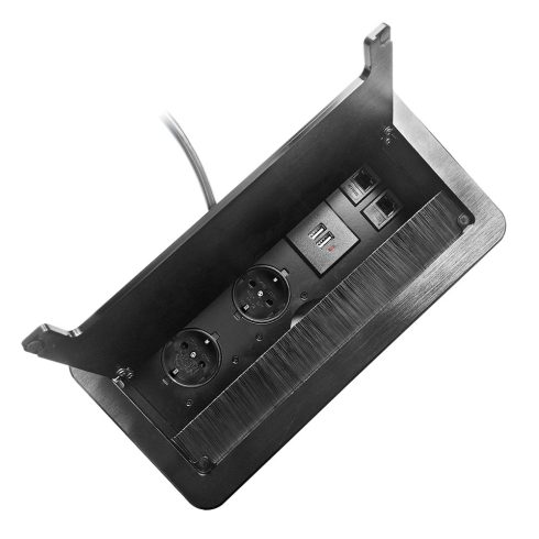 Asztallapba építhető konnektor+ USB + hálózati csatl