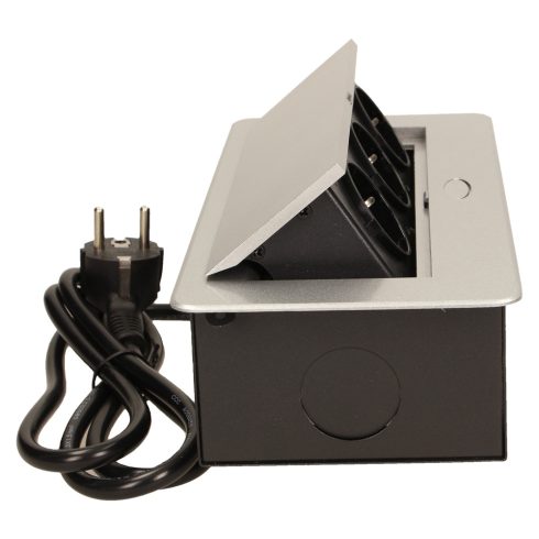 Asztallapba építhető konnektor, kerekített széllel