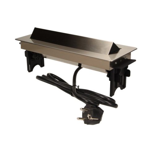 Asztallapba építhető konnektor + USB töltő (3+2), szorítós rögzítéssel