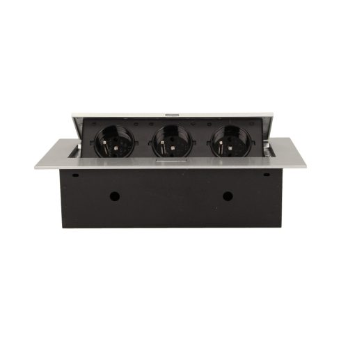 Asztallapba építhető konnektor, 3 dugaljjal