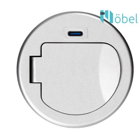 Bútorba építhető konnektor alu