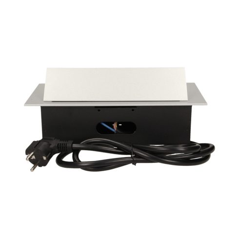 Asztallapba építhető konnektor, szögletes széllel 