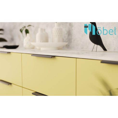 AL9 - MATT FEKETE 32/52 U alakú fogantyú hátulról csavarozható