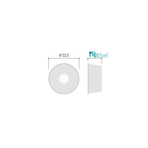 Ajtóütköző LIV3, D-22,3mm, H-10,1mm (6db / levél)
