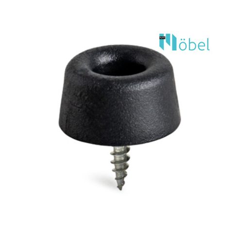 Csonkakúp alakú PVC csúcs/vég - 29 mm, fekete