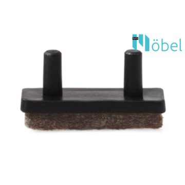   Két tüskés fekete végzáró filccel, 12×32 mm, 4 mm-es tüskékkel
