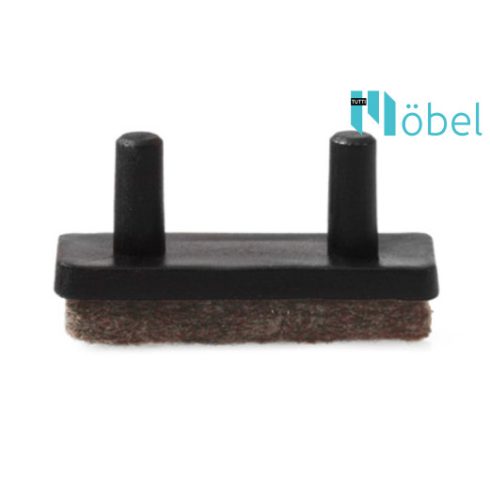 Két tüskés fekete végzáró filccel, 12×32 mm, 4 mm-es tüskékkel