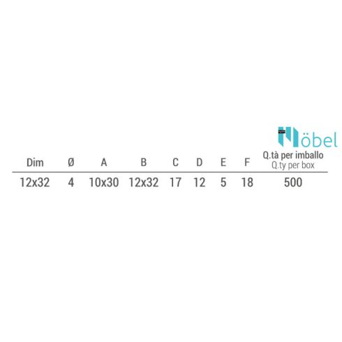 Két tüskés fekete végzáró filccel, 12×32 mm, 4 mm-es tüskékkel