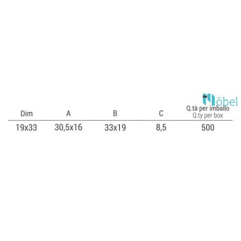 Filcpárna héjas csúszótalphoz – 19×33 mm fekete
