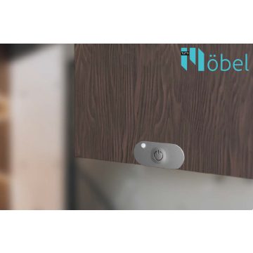   Lapos nyomógombos LED dimmerkapcsoló szalagon – W15REJS kapcsoló ragasztóval W15, 12V/60W, alu, öntapadós vezetékkel