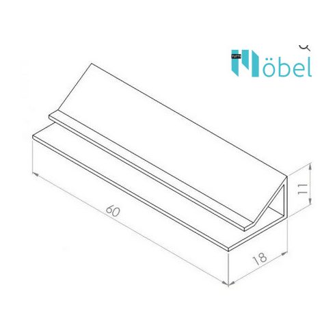 Üvegpolcvilágító LED 4-10 mm üveghez (110 mm) - meleg fehér