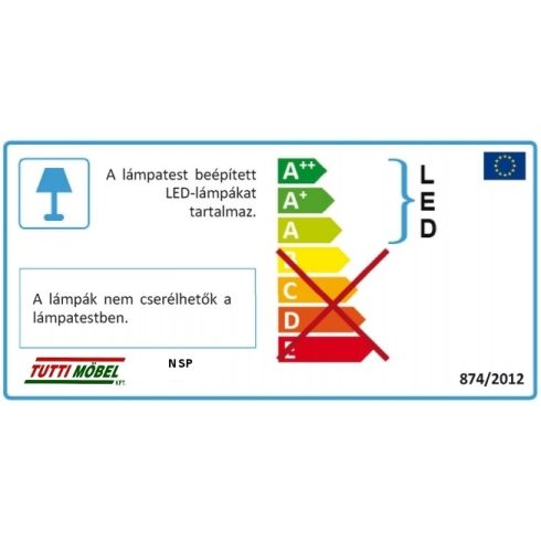 Üvegpolcvilágító LED 4-10 mm üveghez (360 mm) - hideg fehér