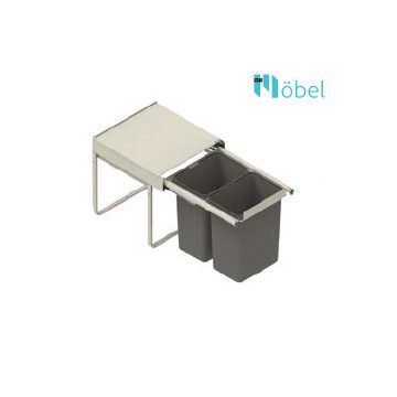   REJS JC 607 Kihúzható szemetes (2x15L), 45-ös szekrénybe H-345, 505 mm mélység