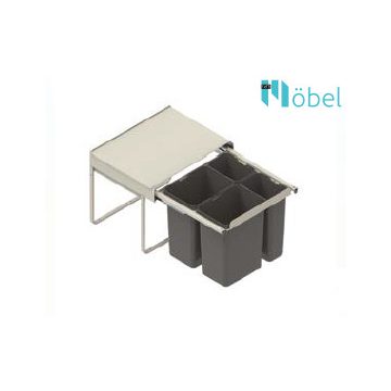   REJS JC 609 Kihúzható szemetes (2x15L+2x7L), 60-as szekrénybe H-345, 505 mm mélység