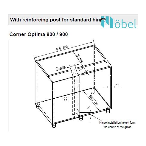 REJS MAXIMA CORNER OPTIMA kamravasalat sarokszekrénybe