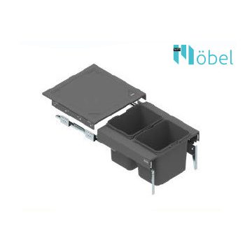   REJS SEGREGO Kihúzható szemetes (2x20L), 50-es szekrénybe H-425, 480 mm mélység