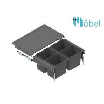   REJS SEGREGO Kihúzható szemetes (2x15L + 2x15L), 80-as szekrénybe H-320, 480 mm mélység